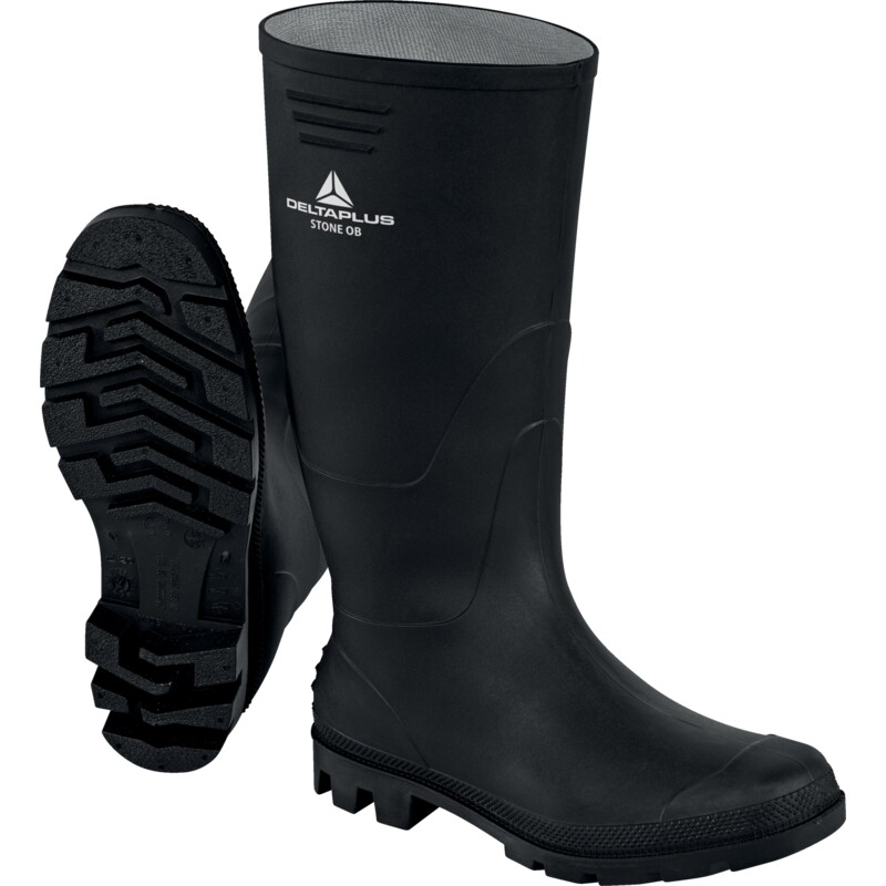 Deltaplus PVC ČIŽMY STONE OB, ČIERNA 39