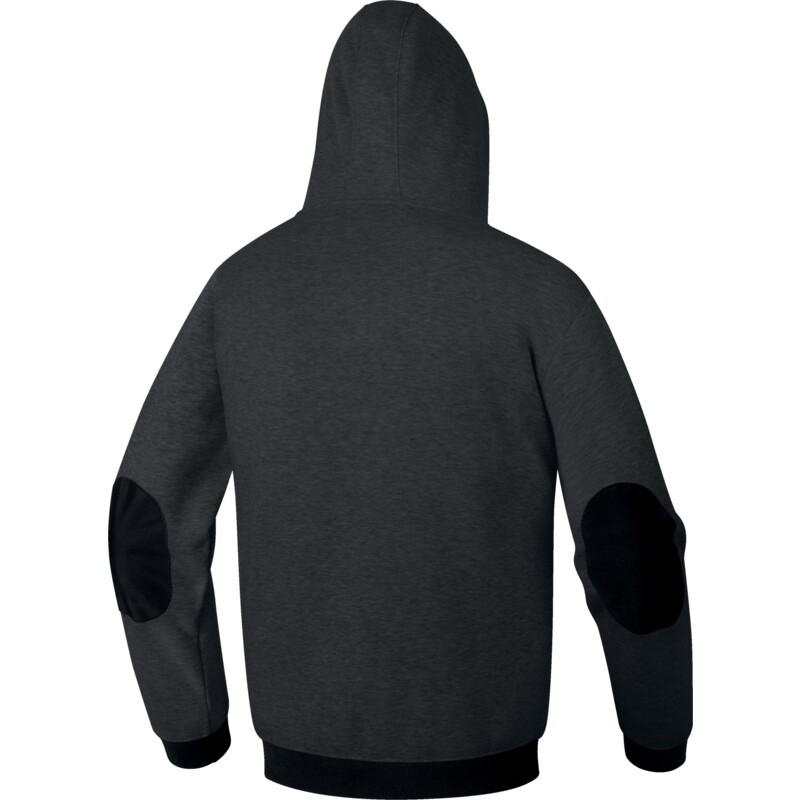 Mikina s kapucňou na zips po celej dĺžke s vystuženými lakťami