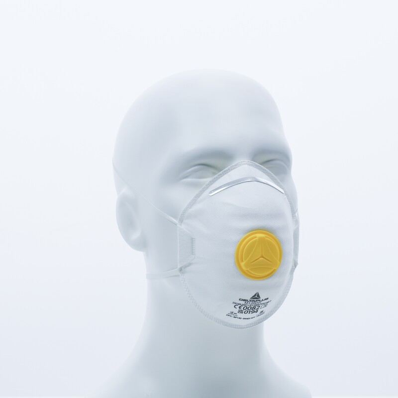 Jednorazová dýchacia maska P2 plášť s ventilom