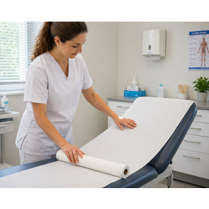 Drap d'examen en rouleau blanc 