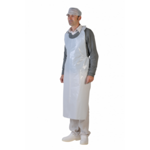 Tablier EXTRA PE BD gaufré blanc