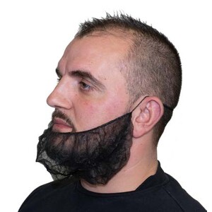 Cache barbe PLP non tissé noir