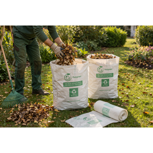 Sac type 60 L blanc biodégradable