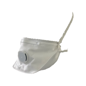 Demi-masque filtrant blanc avec valve pliable FFP3 NR D
