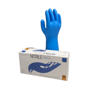 Gant nitrile bleu non poudré manchette longue XTRA GRIP