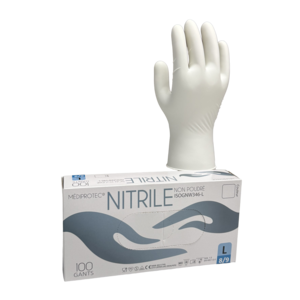 Gant nitrile blanc non poudré