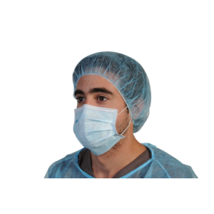 Masque PLP bleu 3 plis de chirurgie haute filtration à élastiques