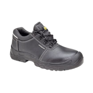 Chaussure de sécurité basse noire cuir hydrofuge semelle PU