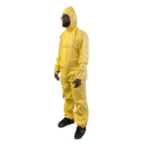 Combinaison SMS jaune fermeture à glissière, capuche