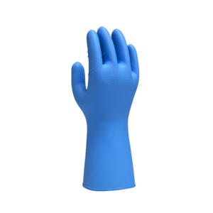 Gant nitrile bleu non poudré manchette longue XTRA GRIP