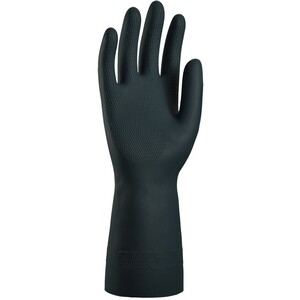 Gant néoprène latex gris floqué coton