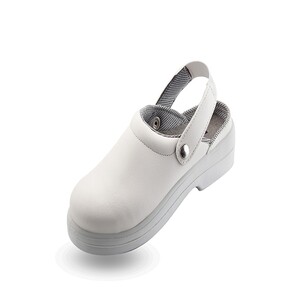 Sabot blanc microfibre lavable 30° semelle PU embout acier - SB E A