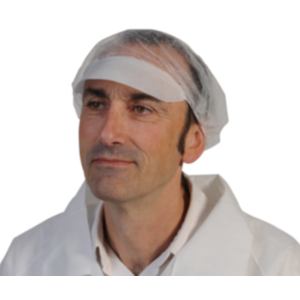 Charlotte à visière PLP non tissé blanc 