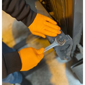 Gant nitrile orange non poudré
