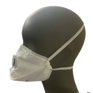 Demi-masque filtrant blanc avec valve pliable FFP2 NR D