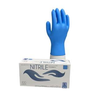 Gant nitrile bleu non poudré