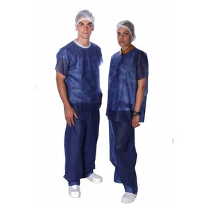 Pantalon et tunique PLP non tissé bleu marine