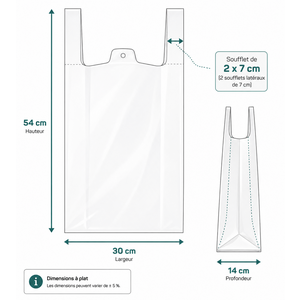 Sac bretelle BD blanc en liasse
