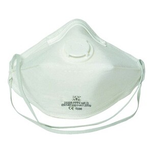 Demi-masque filtrant blanc pliable avec valve FFP2 NR D