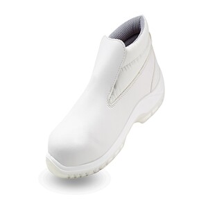 Mocassin haut blanc microfibre semelle PU coque composite - S2