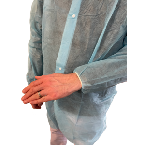 Blouse PLP NT bleu pressions poignets élastiqués