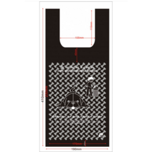 Sacs bretelles noir PEHD canin sur mandrin