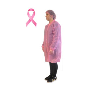 Blouse PLP non tissé rose pressions poignets élastiqués