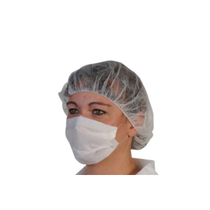 Masque papier blanc 2 plis
