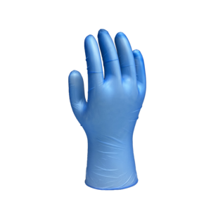 Gant vinyle bleu micro-poudré