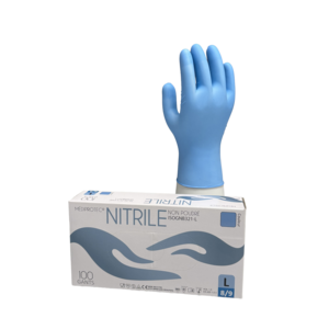 Gant nitrile bleu non poudré contact alim France
