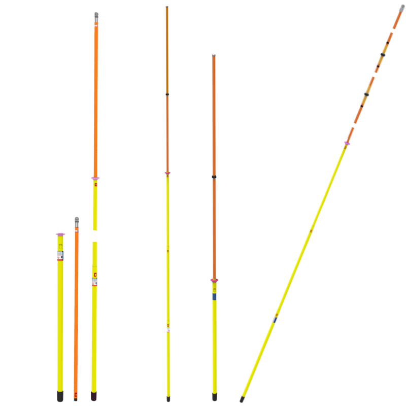 Perches isolantes télescopiques pentagonales pour Vérification d’Absence de Tension